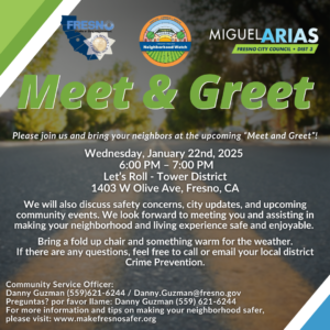 Jan 22nd Meet and Greet flyer